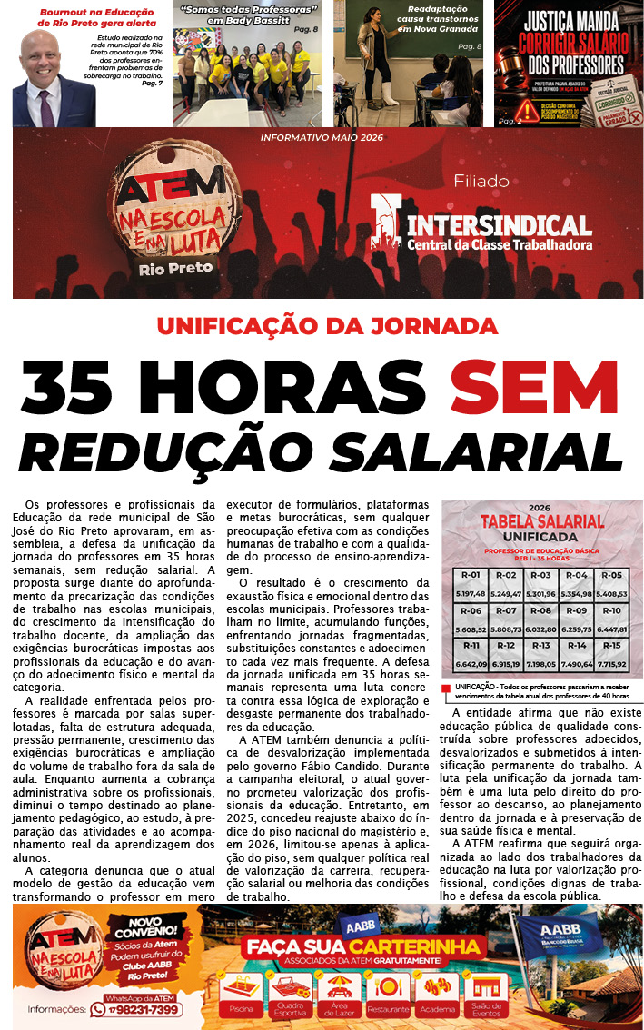 BOLETIM INFORMATIVO - MARÇO / ABRIL / MAIO